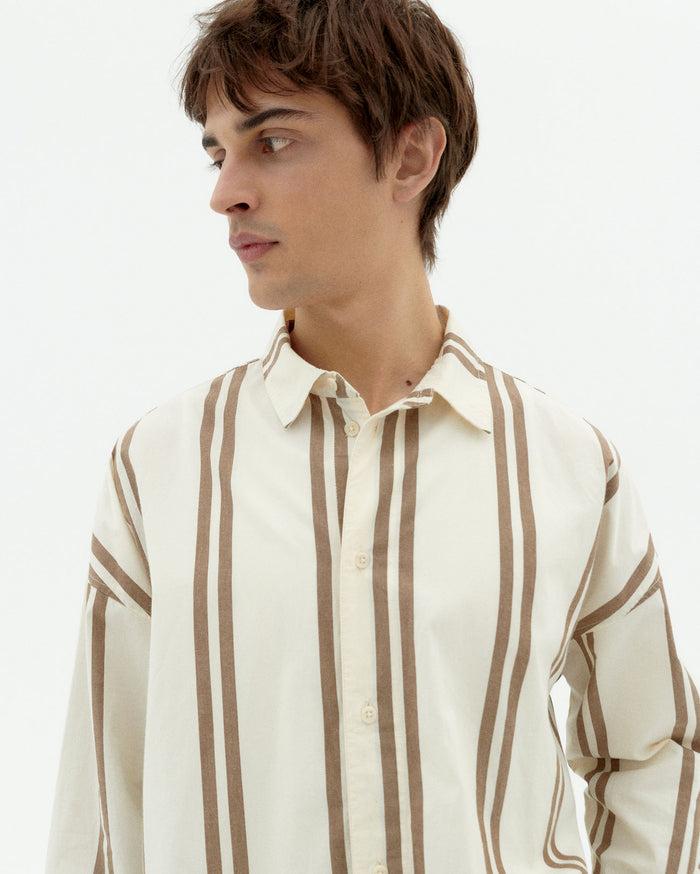 thinking mu Camisa rayas marrón Jim COMPRAR AHORA