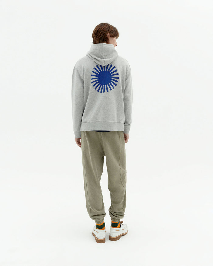 thinking mu Sudadera capucha gris sol contrast Simon Promoción por tiempo limitado