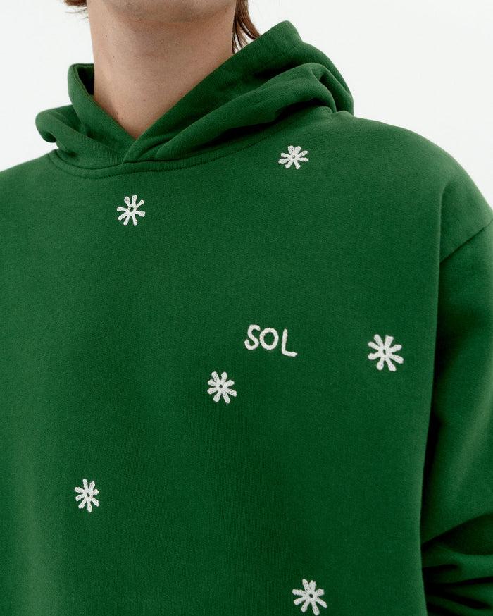 thinking mu Sudadera capucha verde solsol Simon Grandes descuentos