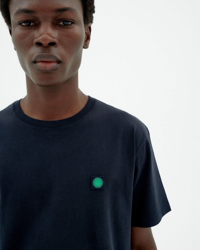 thinking mu Camiseta navy sol espalda verde Envío internacional gratuito