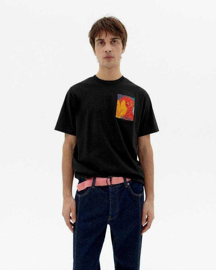 thinking mu Camiseta negra abstract Zach