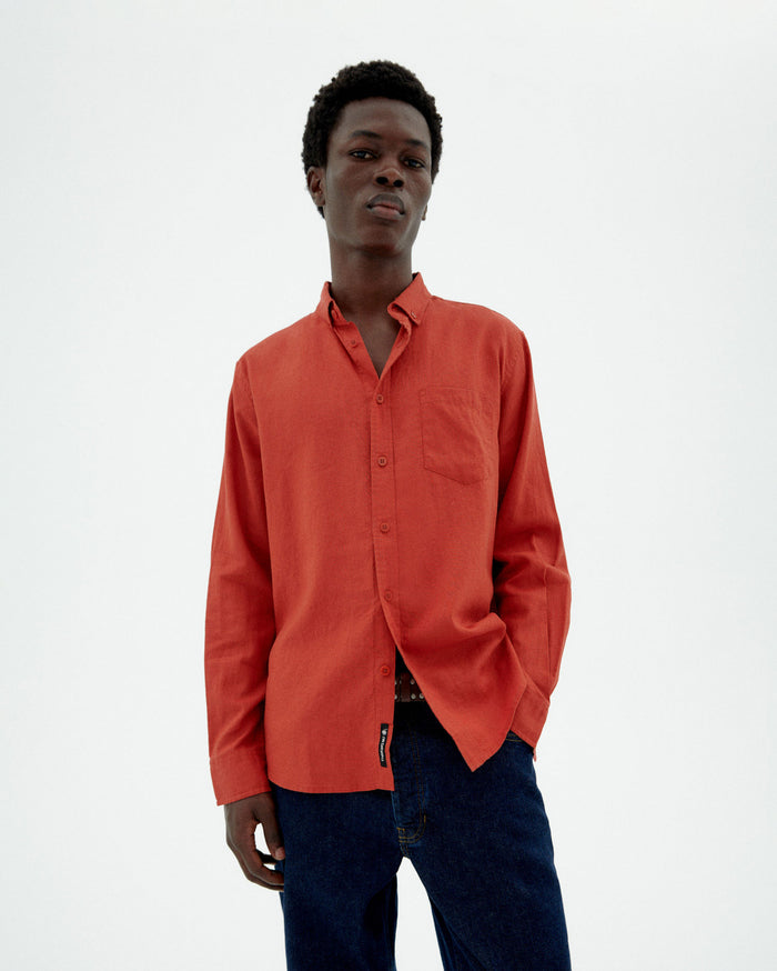 thinking mu Camisa roja hemp Ant