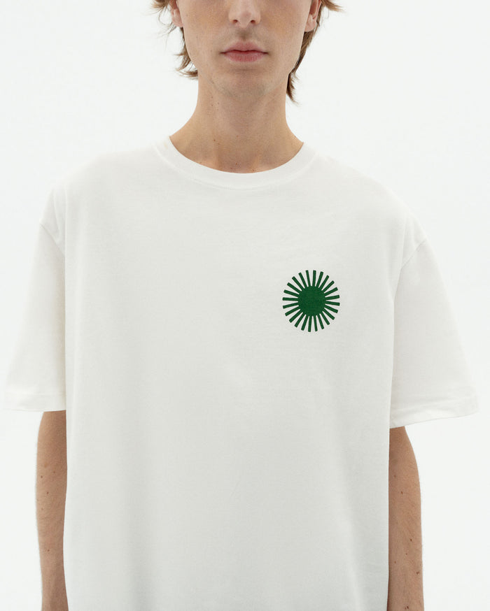 thinking mu Camiseta blanca sol type Aaron Ofertas