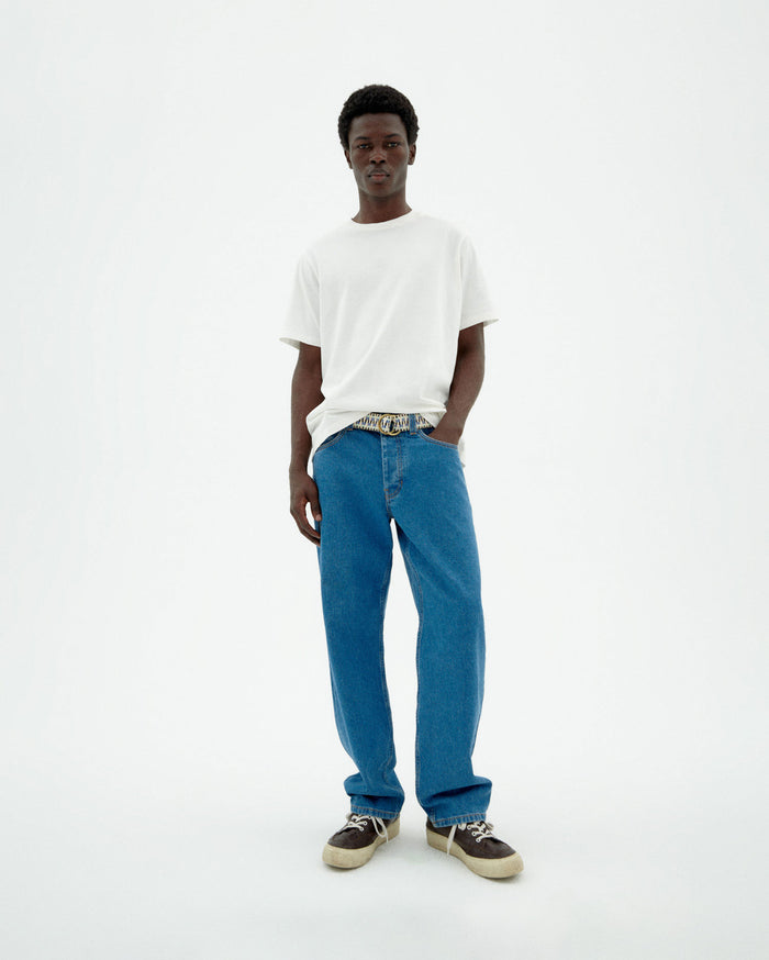thinking mu Pantalón tusa denim David Venta caliente