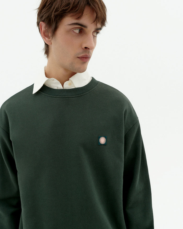 thinking mu Sudadera verde sol contrast Leon Rebajas baratas