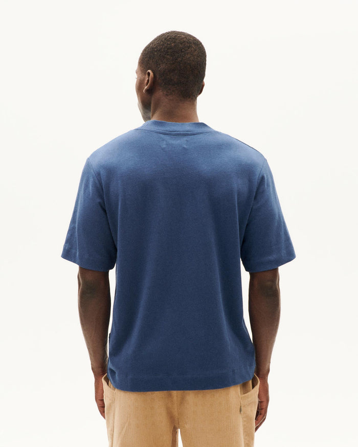 thinking mu Camiseta gruesa azul hemp Roy Descuentos del mes