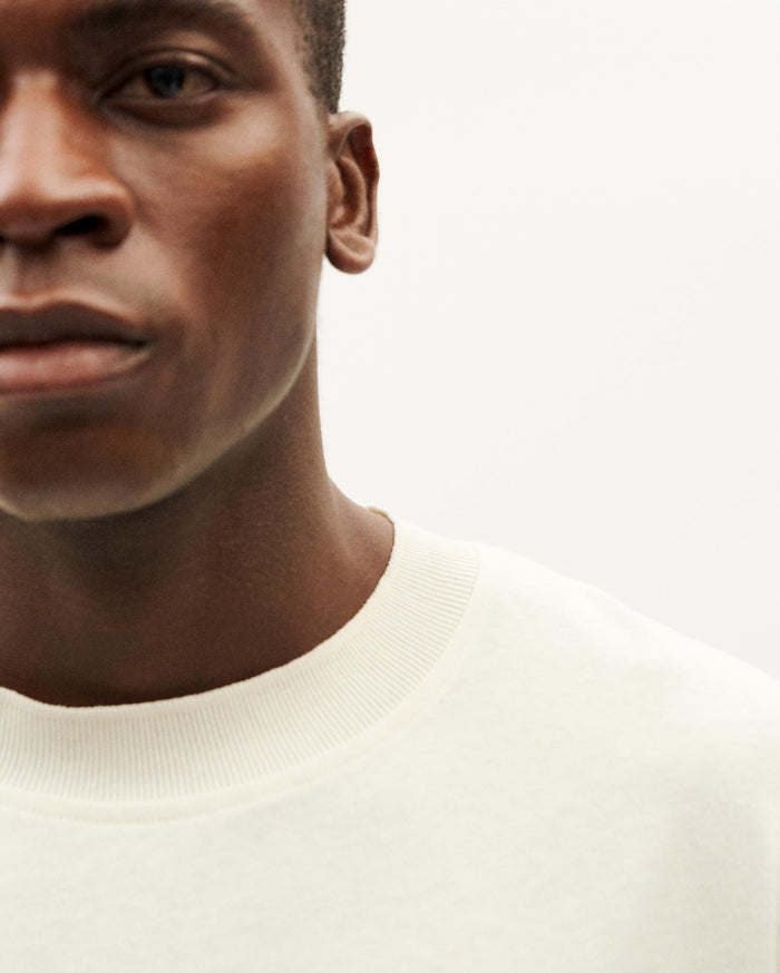 thinking mu Camiseta gruesa blanca hemp Roy Última moda