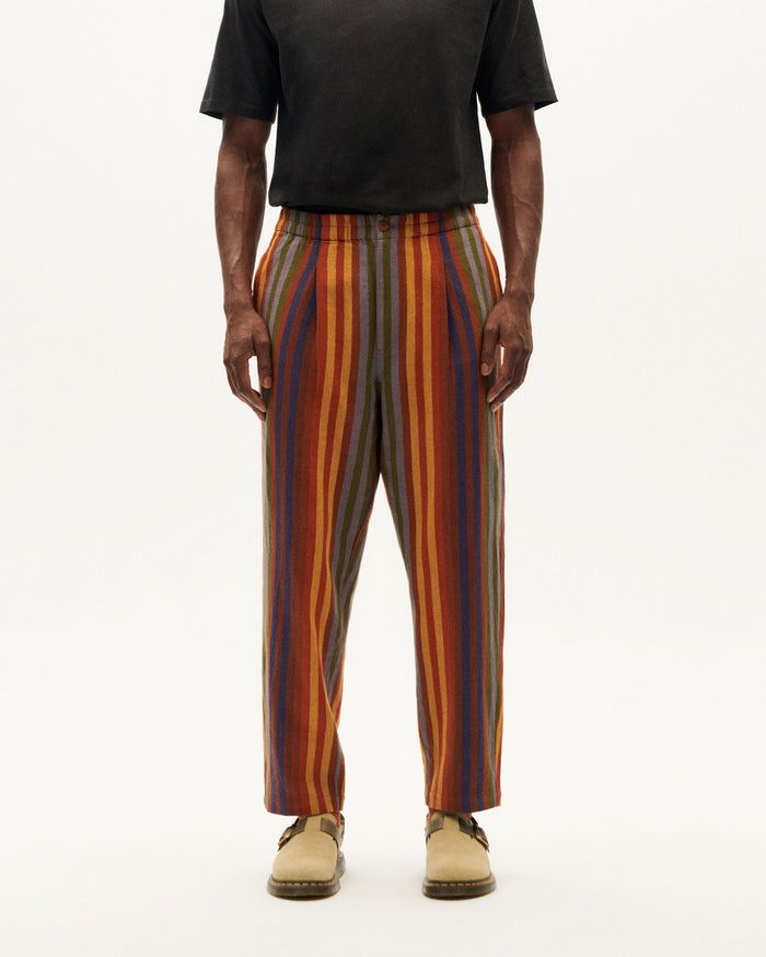 thinking mu Pantalón multicolor rayas Luc