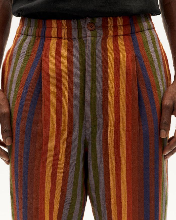 thinking mu Pantalón multicolor rayas Luc Rebajas de fin de temporada