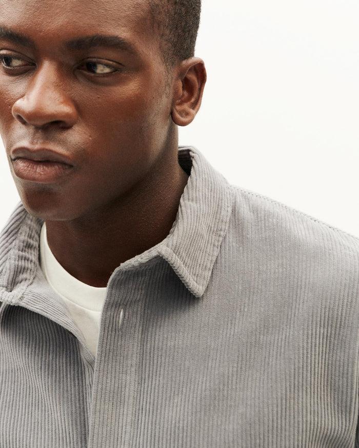 thinking mu Sobrecamisa gris pana Theo Precio ultrabajo