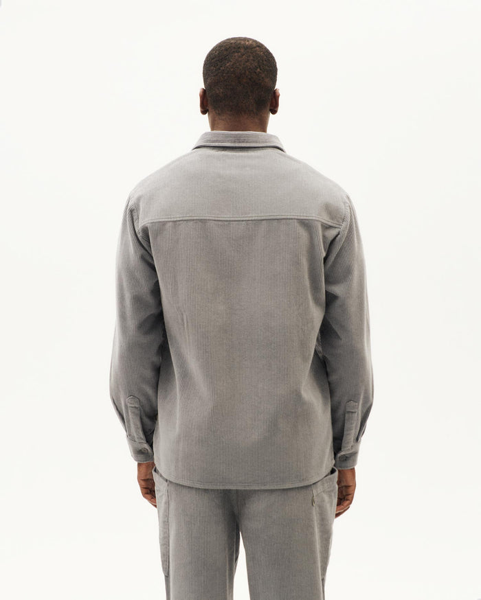 thinking mu Sobrecamisa gris pana Theo Precio ultrabajo