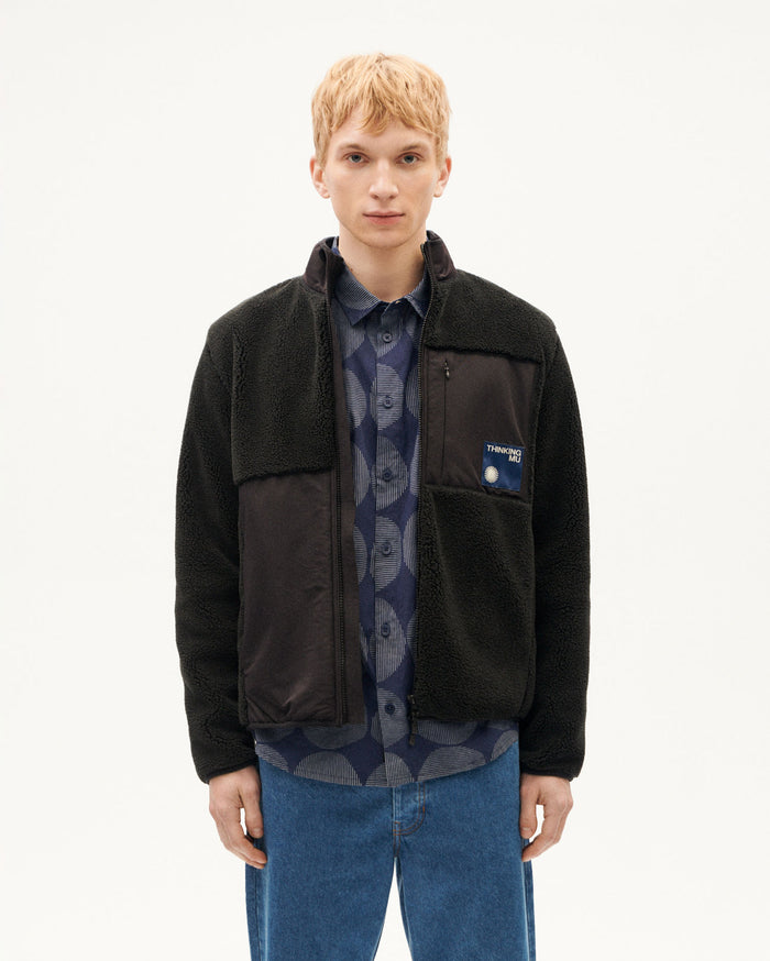 thinking mu Chaqueta negra borreguito Mitchel