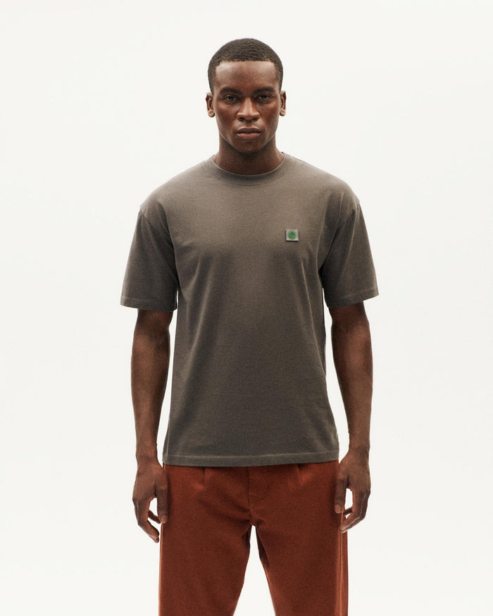 thinking mu Camiseta gris face Sol espalda verde Aaron Ventas relámpago