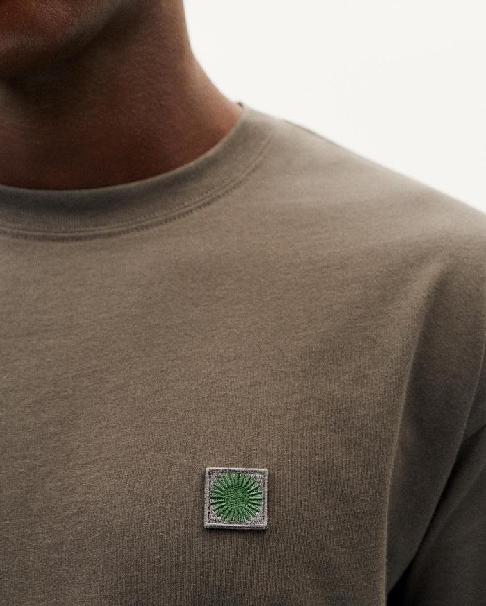 thinking mu Camiseta gris face Sol espalda verde Aaron Ventas relámpago