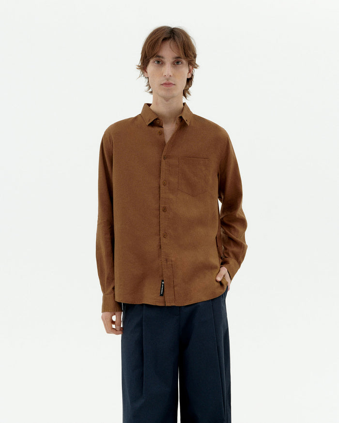 thinking mu Camisa marrón hemp Ant