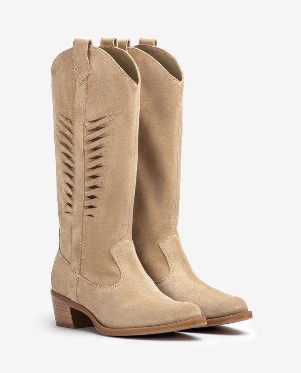 unisa Bota cowboy con detalle en la caña Tienda de fábrica