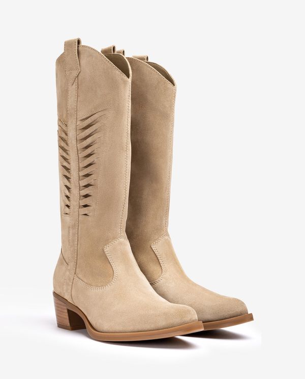 unisa Bota cowboy con detalle en la caña Tienda de fábrica