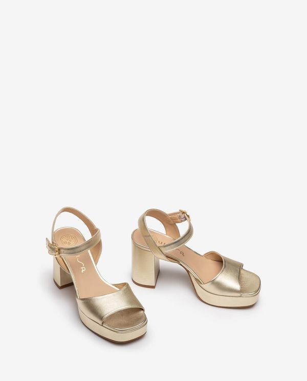 unisa Sandalia de piel y tacón ancho Oferta exclusiva