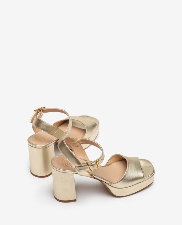 unisa Sandalia de piel y tacón ancho Oferta exclusiva