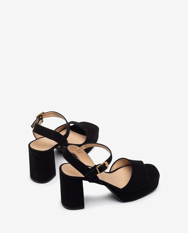 unisa Sandalia de piel y tacón ancho Ofertas especiales