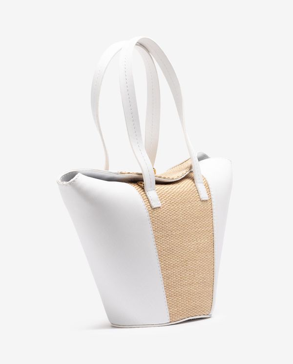 unisa Bolso pequeño de piel y rafia Liquidación