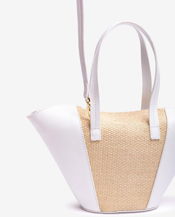 unisa Bolso pequeño de piel y rafia Liquidación