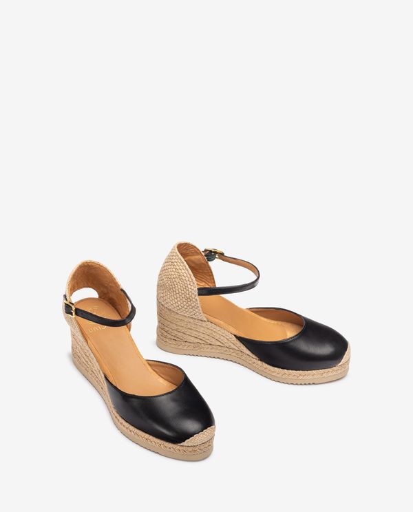 unisa Alpargata pala-talón en piel Mejor oferta