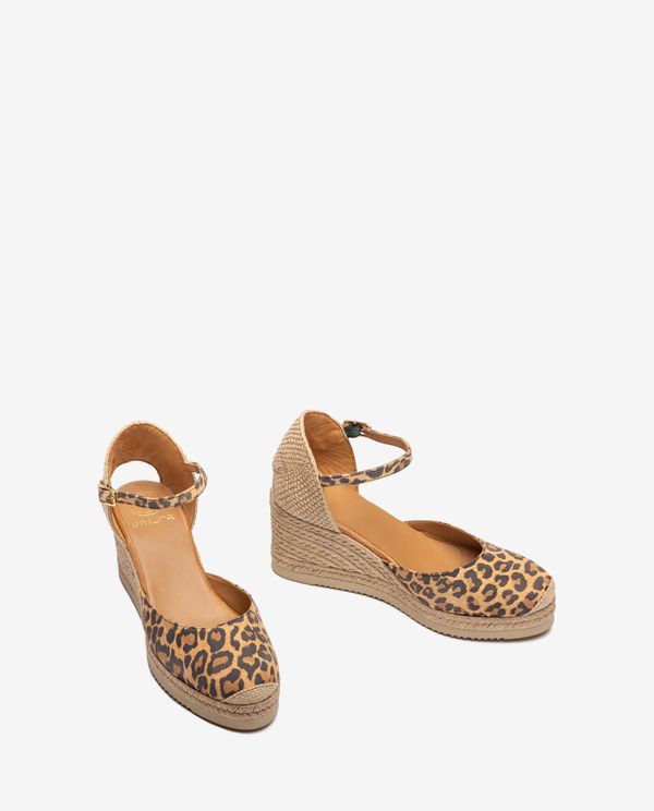 unisa Alpargata de cuña alta en ante estampado Rebajas top