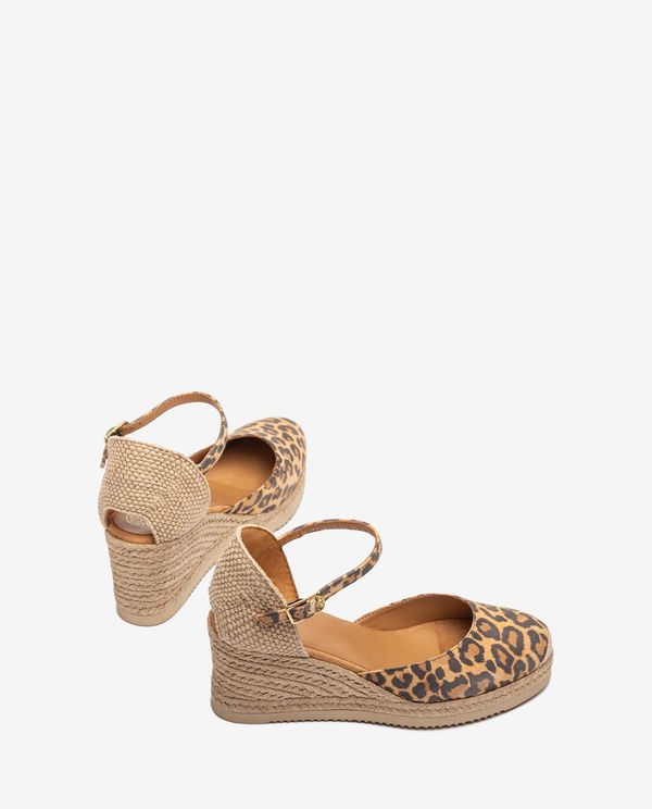 unisa Alpargata de cuña alta en ante estampado Rebajas top