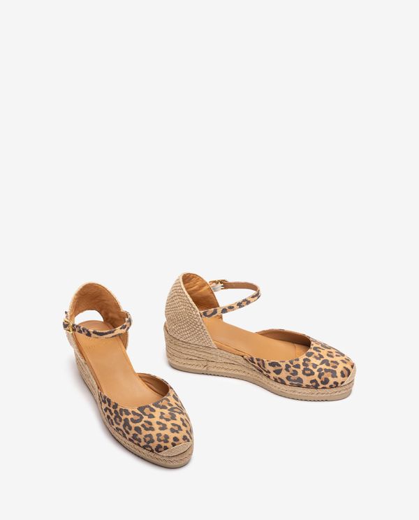 unisa Alpargata de cuña baja en ante estampado Oferta especial