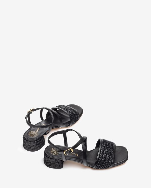 unisa Sandalia con tacón de rafia En oferta