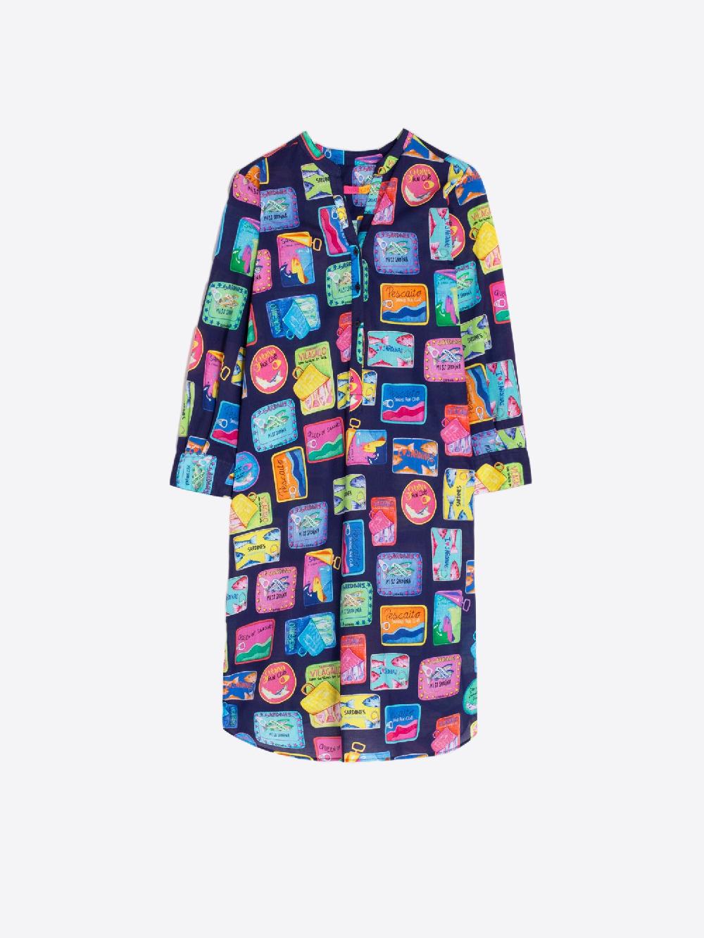 vilagallo VESTIDO SARDINAS NAVY VOILE Solo queda un día