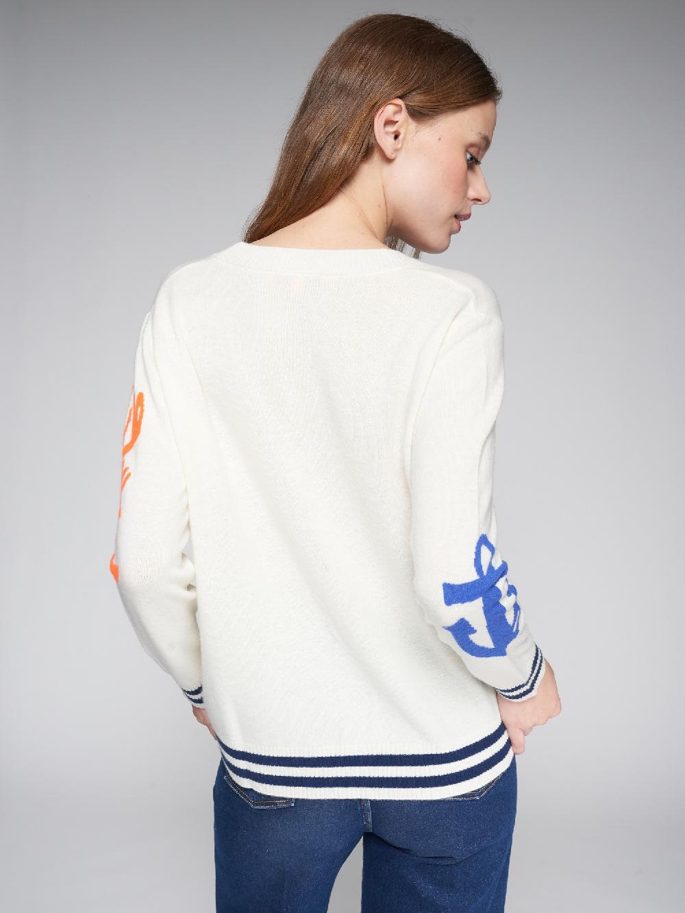 vilagallo CARDIGAN PUNTO INTARSIA PLAYA CRUDO PLAYA Grandes descuentos