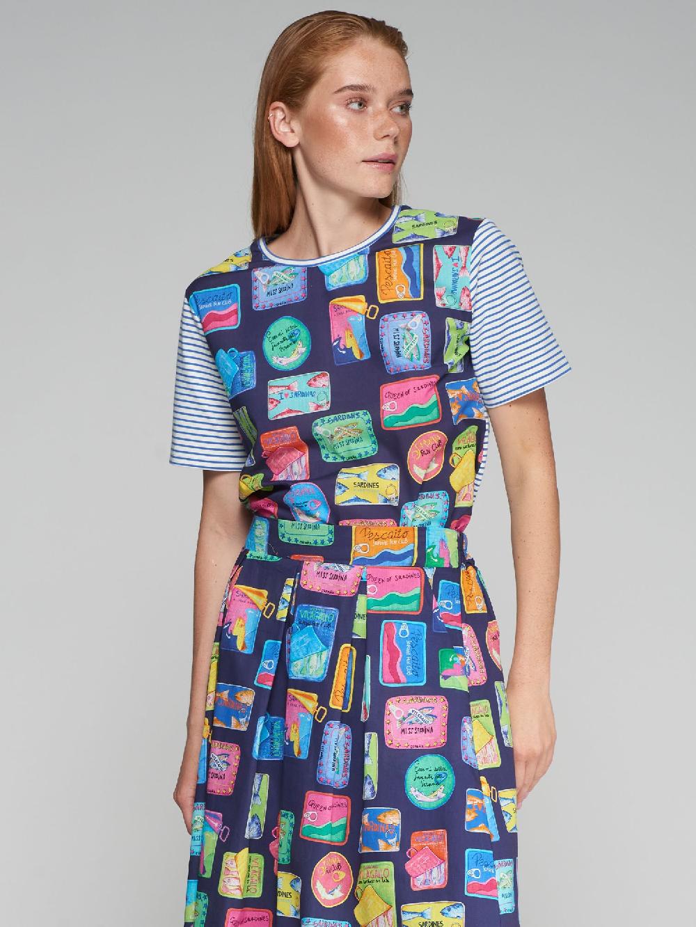 vilagallo CAMISETA SARDINAS NAVY VOILE Envío internacional gratuito
