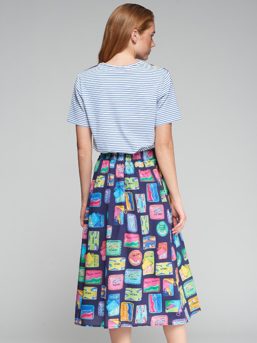 vilagallo FALDA SARDINAS NAVY VOILE Libre de impuestos