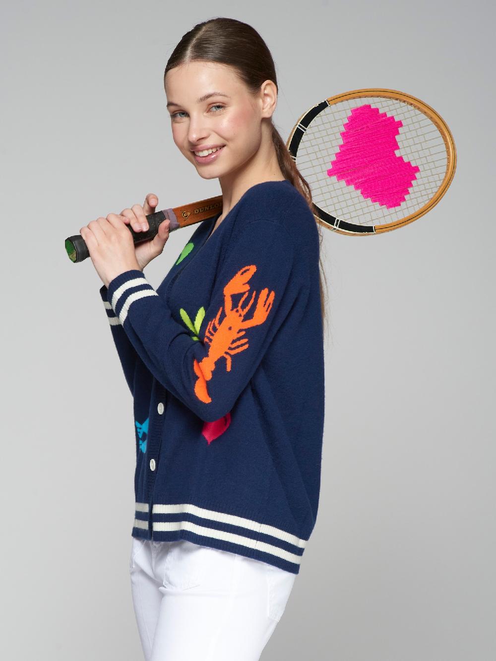 vilagallo CARDIGAN PUNTO INTRASIA PLAYA MARINO Oferta exclusiva