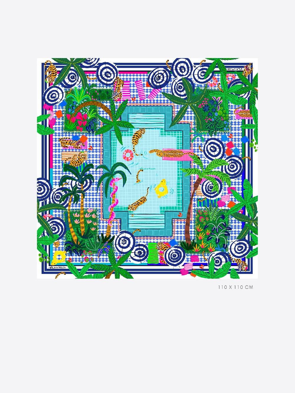vilagallo FOULARD PISCINA SEDA Última moda