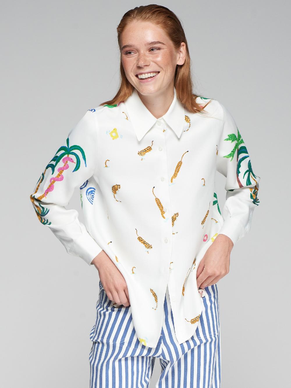 vilagallo CAMISA FLUIDA PISCINA PRINT Descuento por venta flash