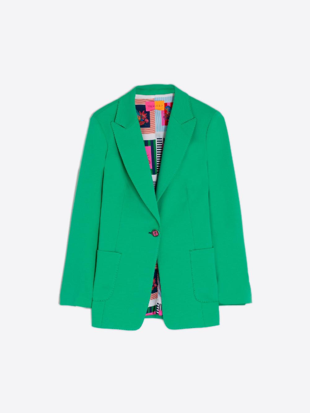 vilagallo CHAQUETA PUNTO ROMA VERDE Rebajas de fin de temporada