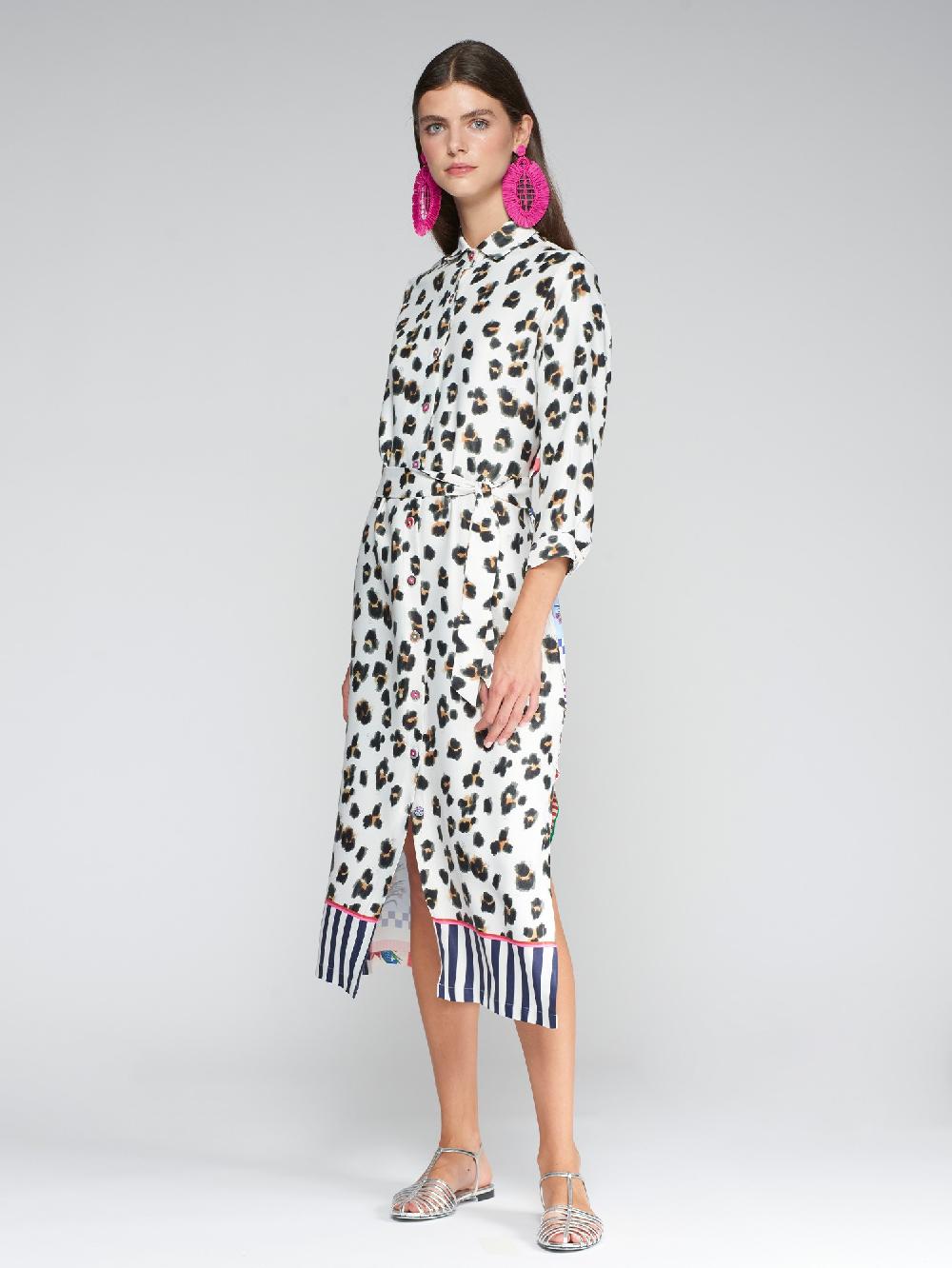 vilagallo VESTIDO ANIMAL PRINT CUADROS FLORES Outlet
