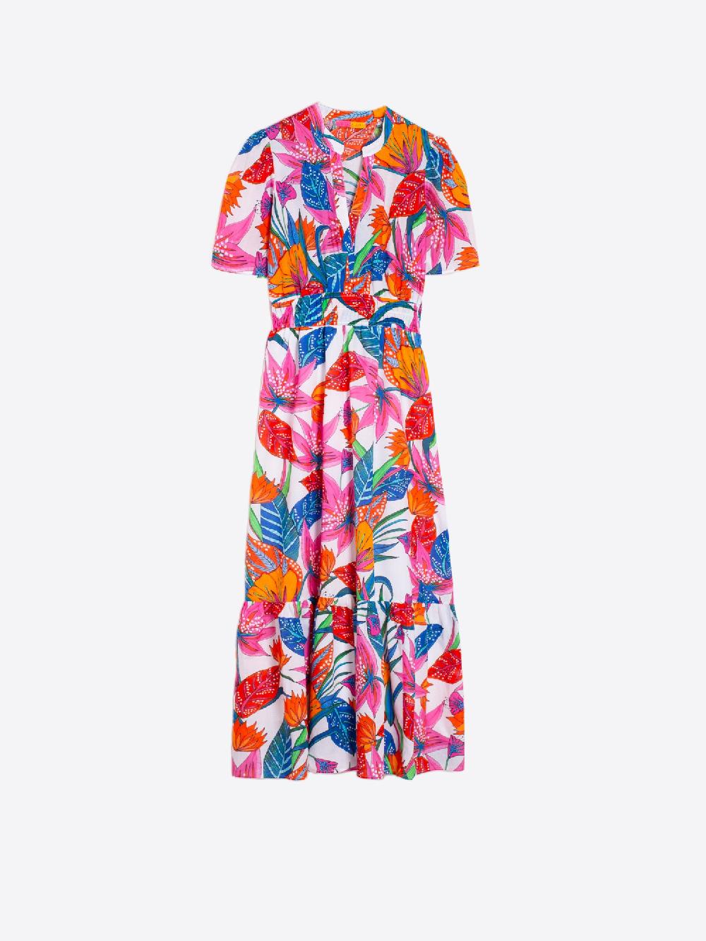 vilagallo VESTIDO ALGODÓN PRINT FLOR TROPICAL En oferta