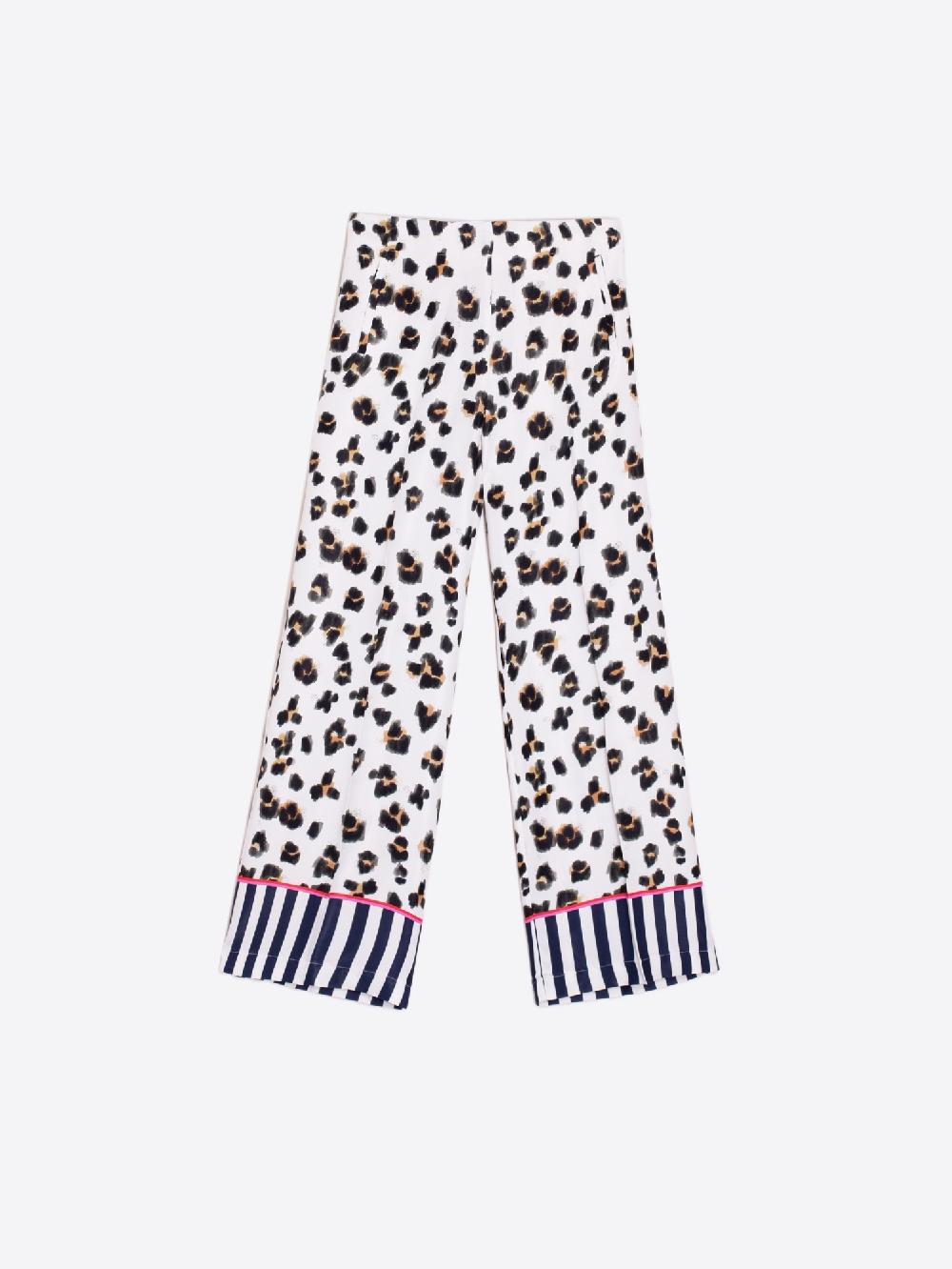 vilagallo PANTALON FLUIDO LEOPARDO RAYAS Rebajas baratas