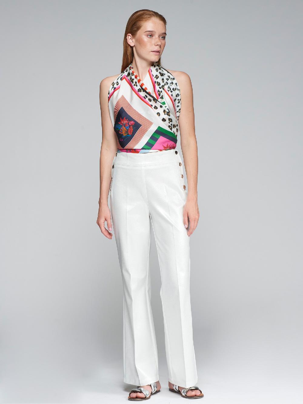 vilagallo PANTALON PUNTO ROMA PLATA Rebajas de fábrica