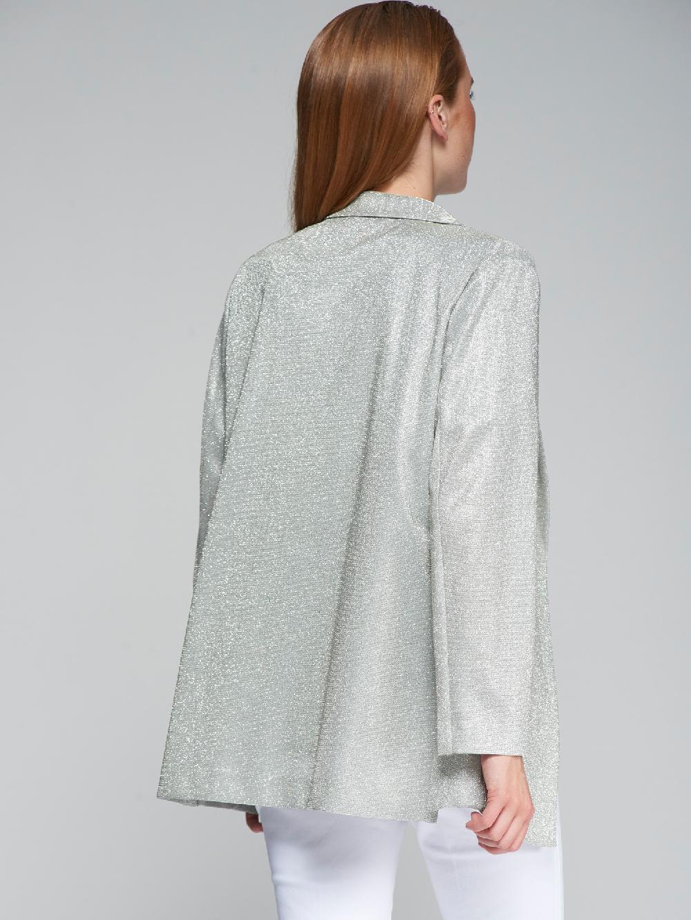 vilagallo CHAQUETA FLUIDA PLATA Ventas relámpago