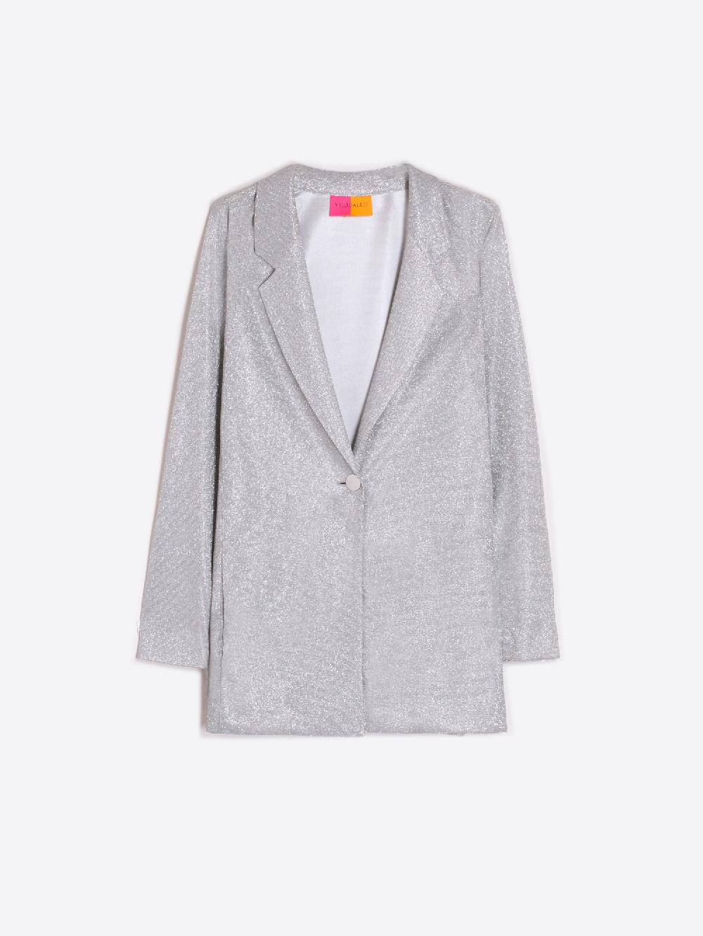 vilagallo CHAQUETA FLUIDA PLATA Ventas relámpago