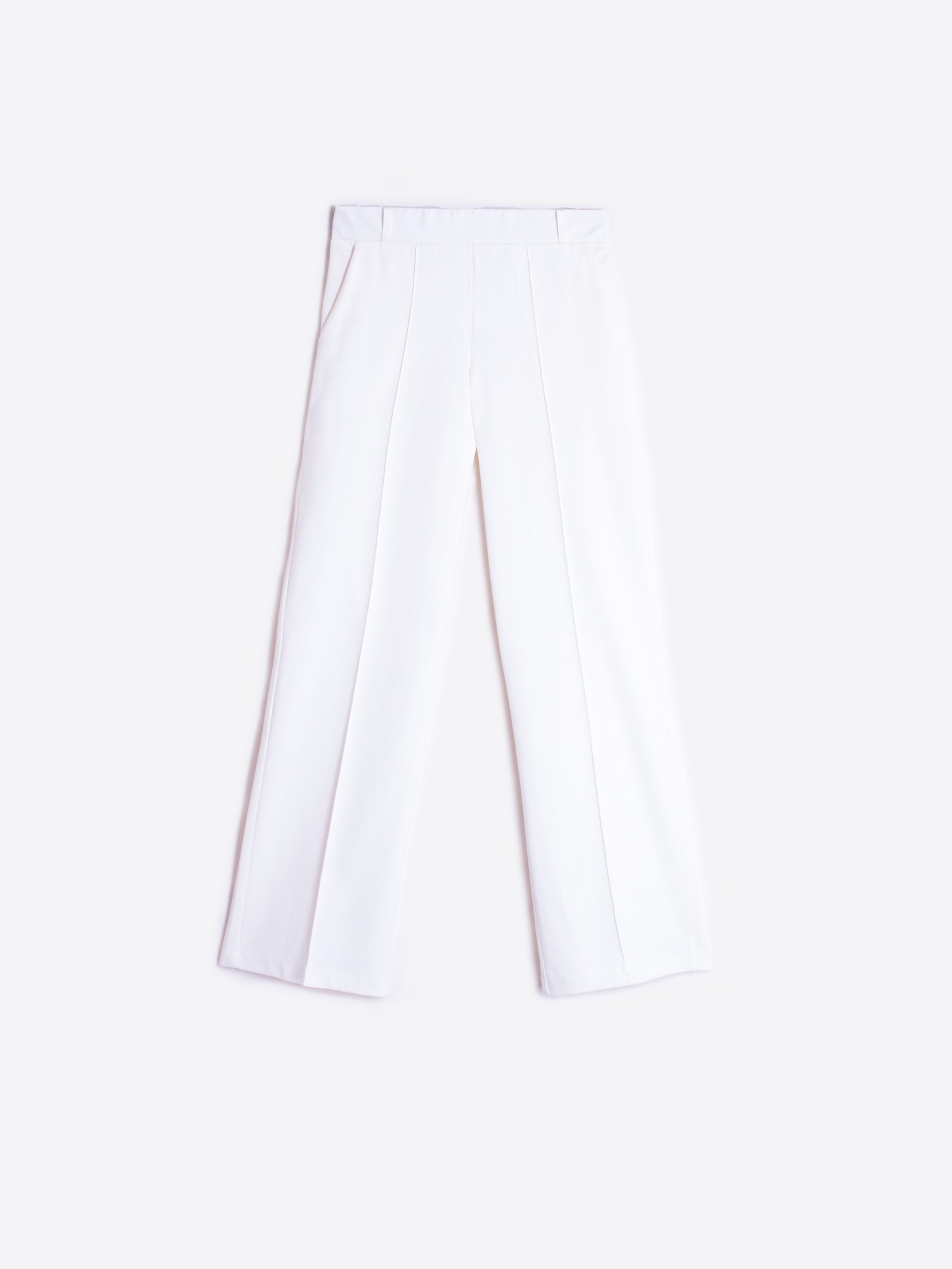 vilagallo PANTALON CAROLE PUNTO ROMA BLANCO Rebajas online