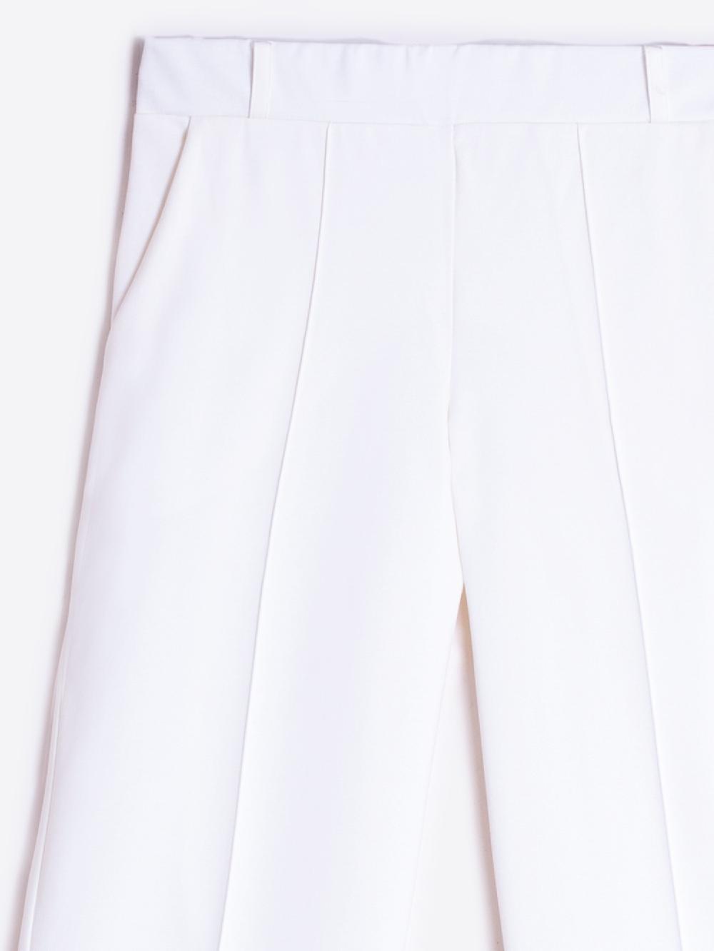 vilagallo PANTALON CAROLE PUNTO ROMA BLANCO Rebajas online
