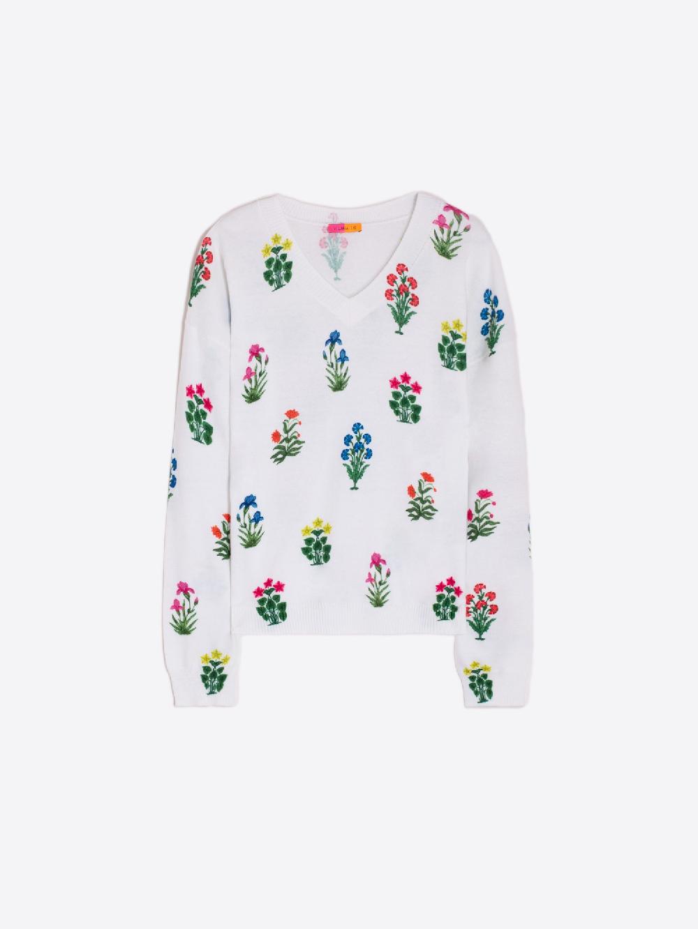vilagallo JERSEY PUNTO ALGODÓN ESTAMPADO MINI FLOR Promoción por tiempo limitado