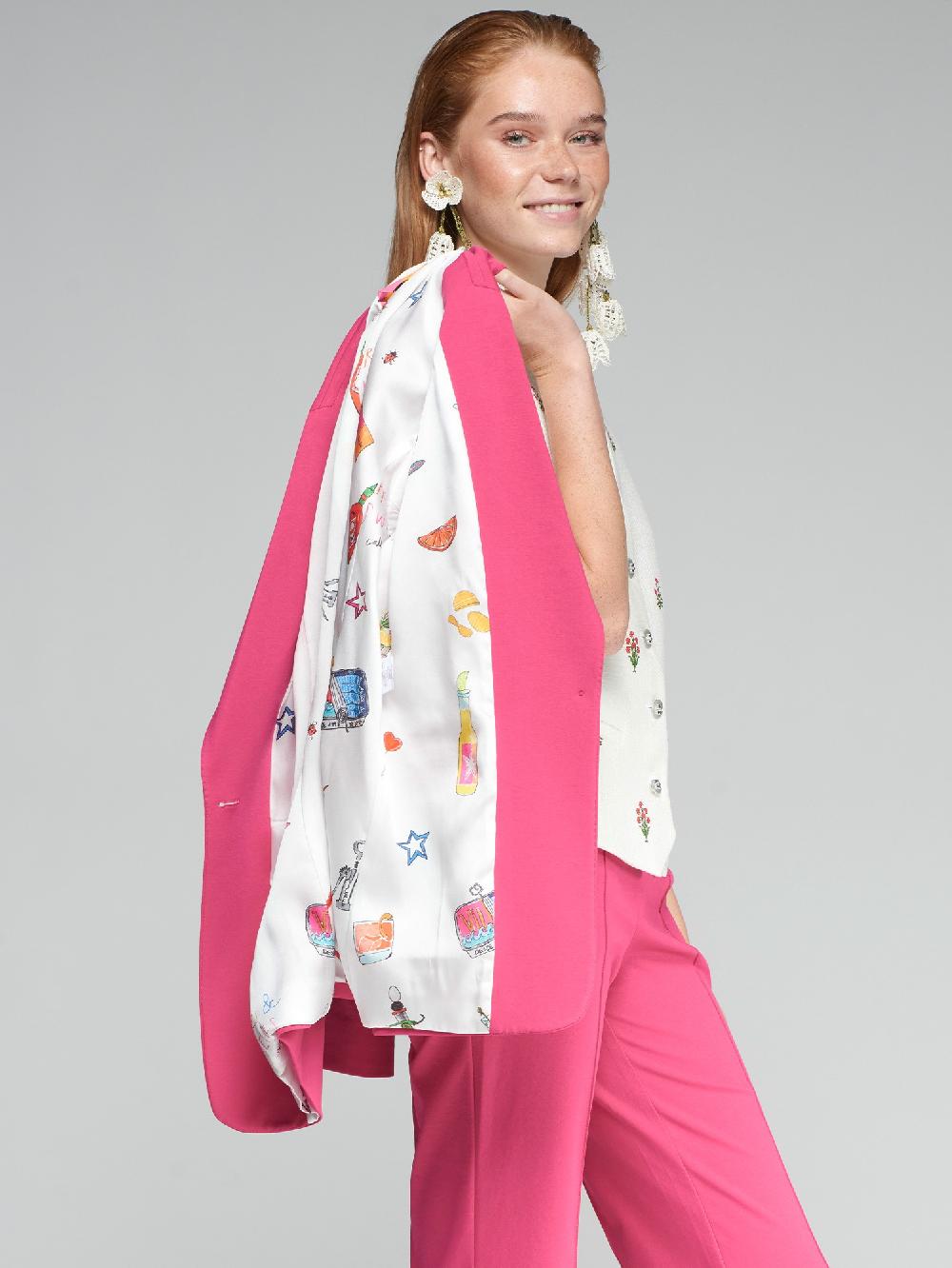 vilagallo CHAQUETA PUNTO ROMA FRAMBUESA Oferta especial de fábrica