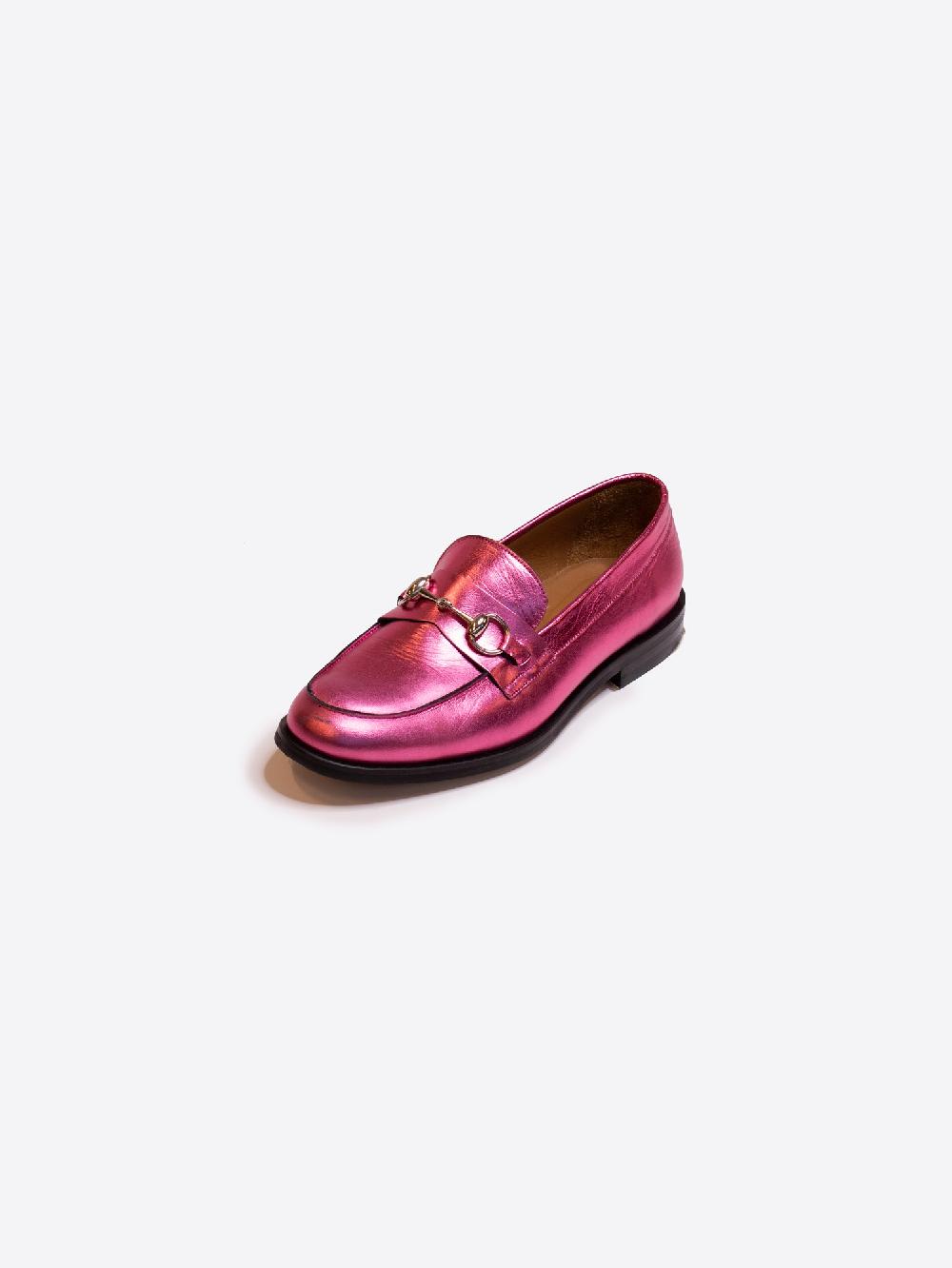 vilagallo MOCASIN HEBILLA PIEL ROSA METALIZADA Solo queda un día